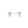 Flutter Heart Stud Earrings Gold