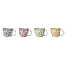 12 oz. Hand-Painted Stoneware Organic Shaped Mug
