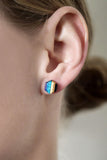 Hexagon Wood Stud Earrings