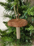 Wooden Mushroom Ornament