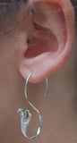 Sterling Silver Cobra Earrings