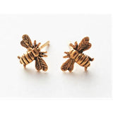 Gold Bee Book Lover Earrings