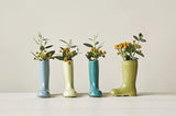 Mini Rainboot Vase - Medium Green