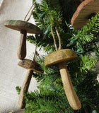 Wooden Mushroom Ornament
