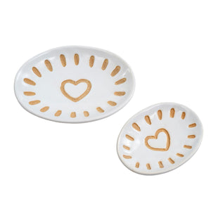 Footed Heart Ring Dish