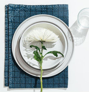 Blue & Aqua Cotton Check - Set of 2 Tea Towels