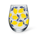 Sorrento Lemons Stemless Wine Glass