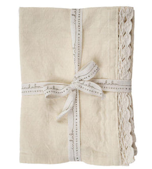 Isla White Lace Tea Towel - Set of 2