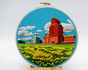 Grain Elevators DIY Embroidery Kit