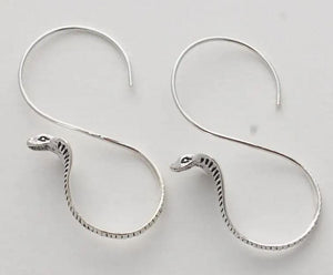 Sterling Silver Cobra Earrings