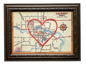 Embroidered Heart Downtown Calgary Wall Decor