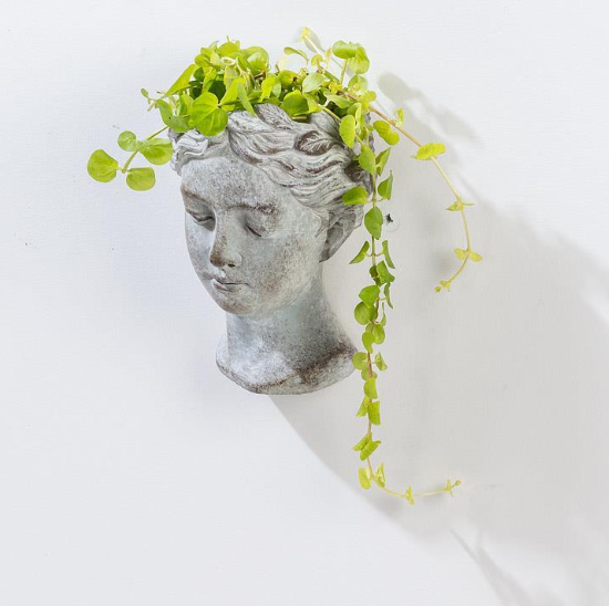 Woman Wall Planter Steeling Home