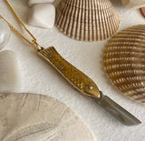 Golden Fish Filet Necklace