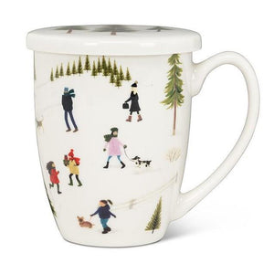 Winter Village Tea Strainer Mug