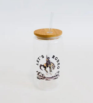 Let's Rodeo Glass Tumbler