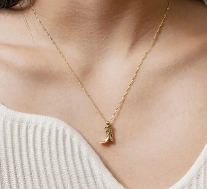 Cowgirl boot hotsell necklace