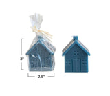 Blue Shaped House Candle