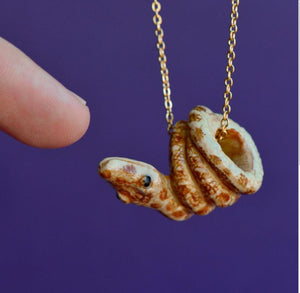 Porcelain Brown Python Necklace