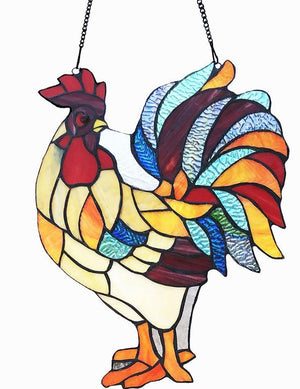 Red Rooster Stained Glass