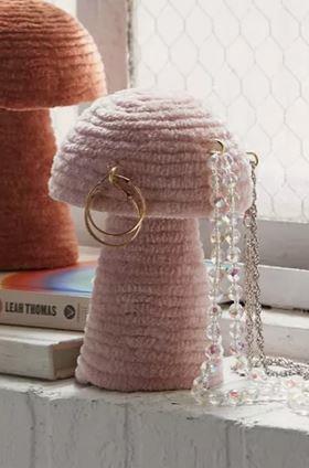 Blush Pink Mushroom Jewelry Holder