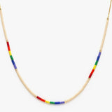Japanese Beaded Rainbow Necklace