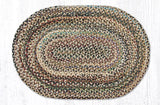 Colorful Braided Oval Jute Rug 3'x5'