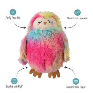 Rainbow Owl Dog Toy