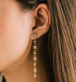 Silver Solaris Star Earrings