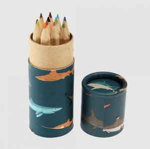 Sharks Colouring Pencils In Tube