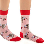 Cupid Pugs Socks - Small/Medium