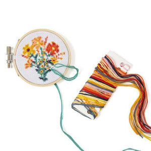 Flower Mini Cross Embroidery Kit