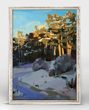 Snow Pines Mini Framed Canvas
