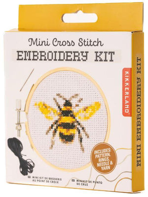 Bee Mini Embroidery Cross Stitch Kit