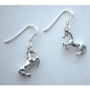 Silver Horse Dangle Earrings