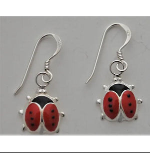 Ladybug Enamel Earrings