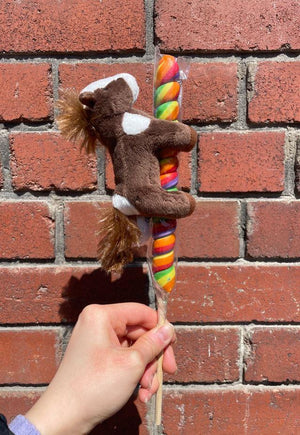 Stuffed Animal Horse on Lollipop