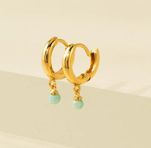 Opal Huggie Hoops Earrings
