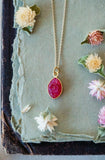 Ruby Eye Marquis Necklace