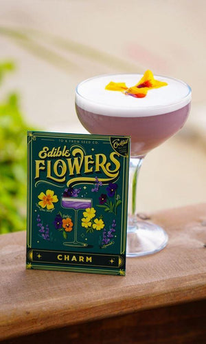 Edible Flower Seeds with Cocktail Recipe Card