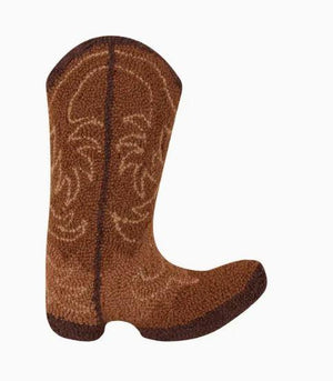 Brown Cowboy Boot Hook Pillow