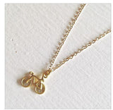 Tiny Bicycle Necklace - Gold