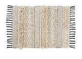 Knot & Weave Bath Mat Black and Cream