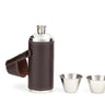 Leather Flask with 2 Shot Glasses