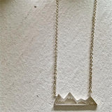 Mountain Range Silver Necklace