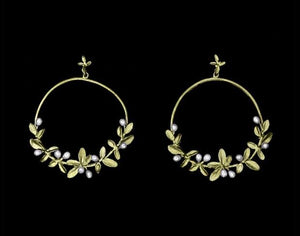 Flowering Thyme Earrings - Hoop Posts