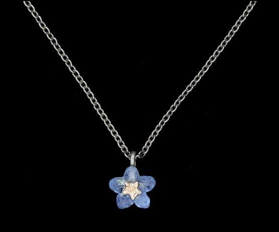 Forget me Not Flower Necklace Steeling Home