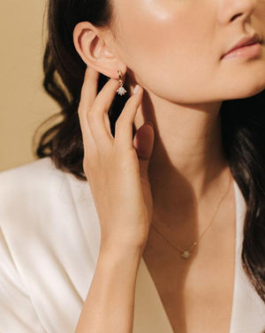 Juno Gold & Opal Hoop Earrings