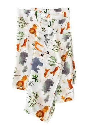 Bamboo Swaddling Blanket - Safari Jungle