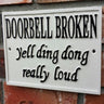 Doorbell Broken Cast Iron Wall Decor