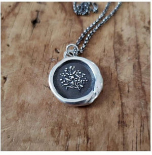 Forget Me Not - Wax Seal Necklace
